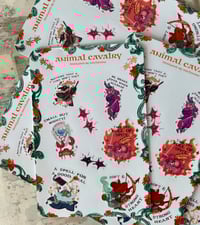 Image 1 of animal cavalry sticker sheet 