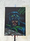 Black Panther Black Velvet Painting