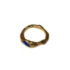 Lab-grown blue sapphire ring