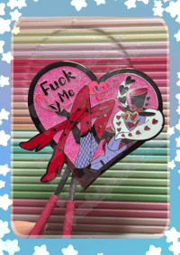 Image 5 of Hazbin Hotel - Valentines Enamel Pin badge