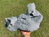 Image 18 of Large UV Calcite On Druzy Quartz Statement Piece #1924