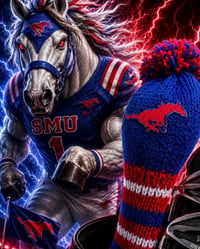 Image 1 of SMU Southern Methodist University MISTANGS custom Golf club cover fan GIFT cover