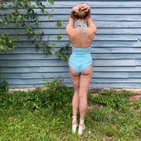 Image 6 of Baby Blue Stripe swimsuit