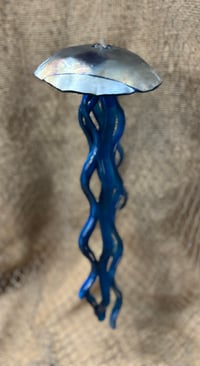 Image 3 of Deep Blue Sea Iridescent Jellyfish Windchimes 