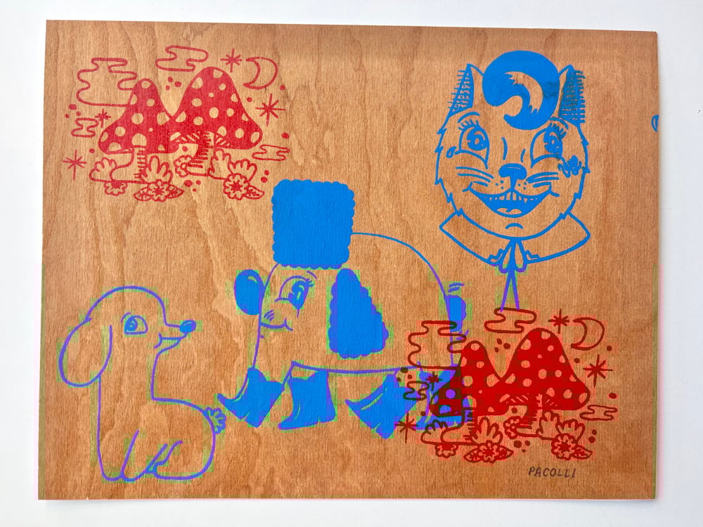 Image of Poodle with Cowboy Boots print