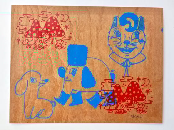 Image of Poodle with Cowboy Boots print