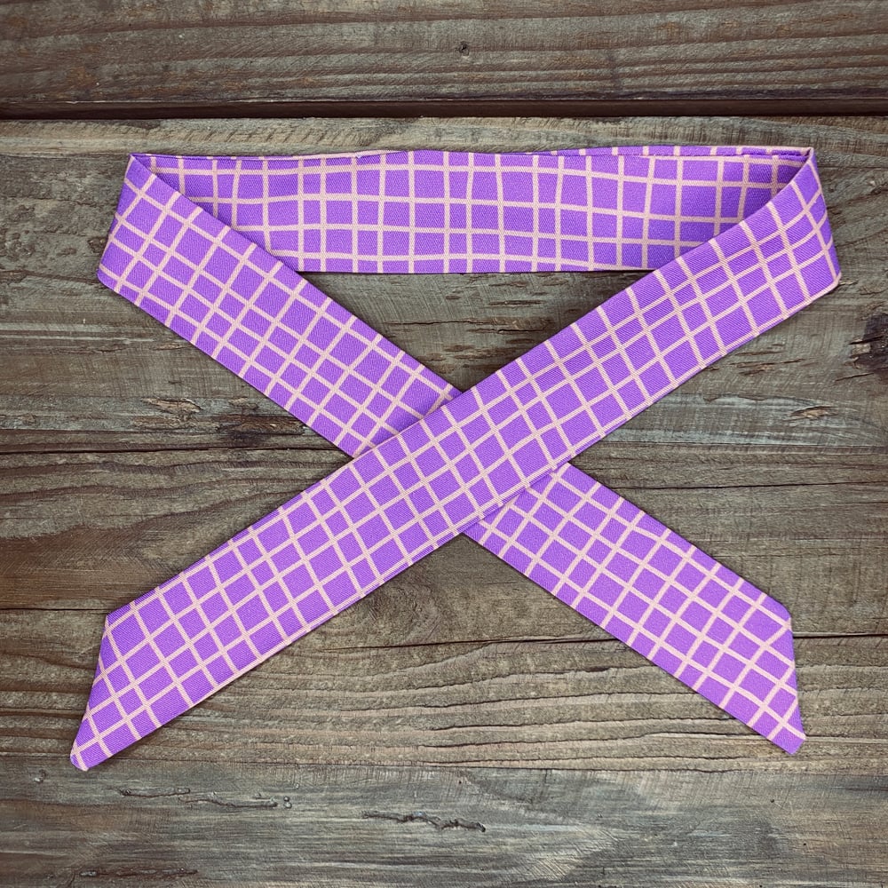 Image of Purple & Peach Squiggles Mini Necktie