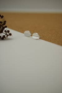 Image 4 of  Silver leaf stud earrings