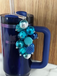 Image 1 of Star Shine Sea Glass Aura Tumbler Straw Bauble