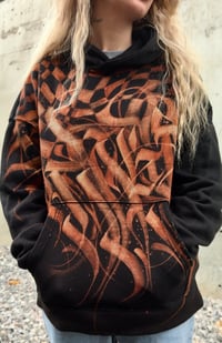 Image 3 of “Imagine”  calligraphy bleach art on unisex hoodie - size M - 1of1