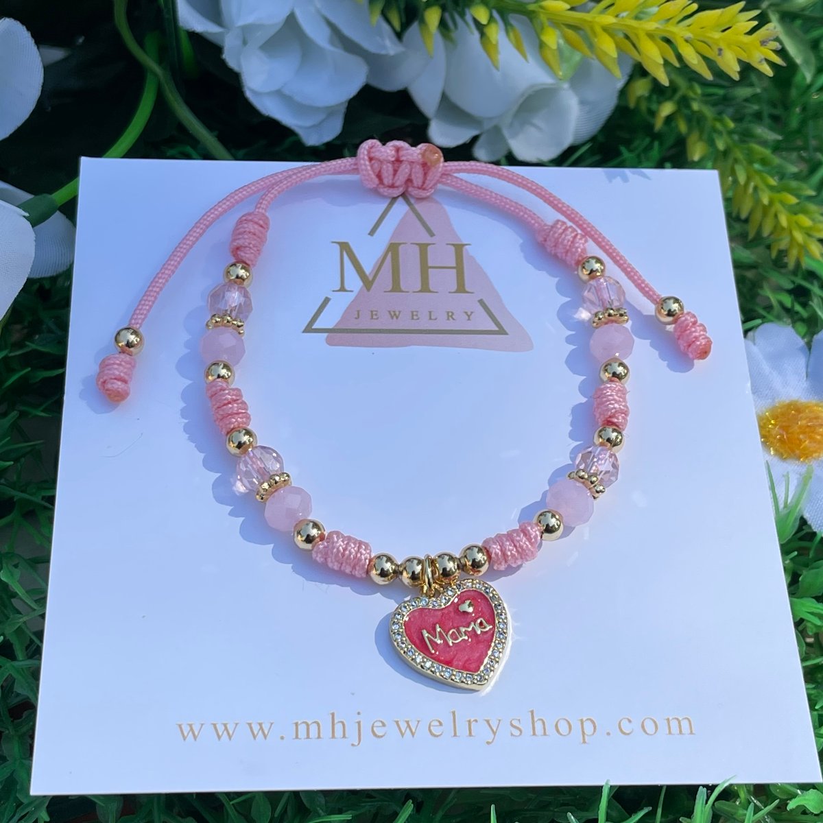 Pinellas, Pink Mommy and Me Bracelets, String Bracelets