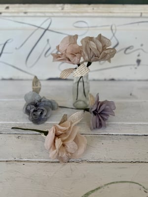 Image of Handwrapped tissue roses