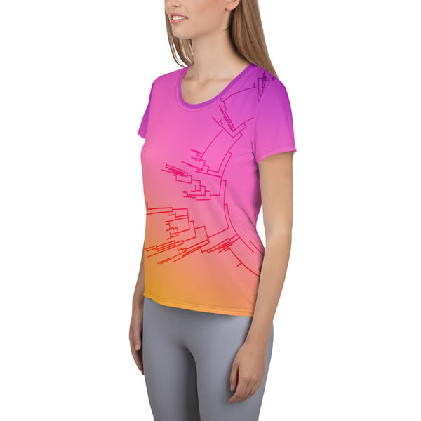 Image of Circular Phylogeny Fitted Athletic T-shirt