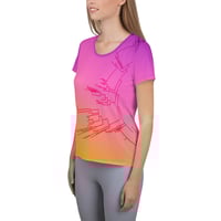 Image 1 of Circular Phylogeny Fitted Athletic T-shirt