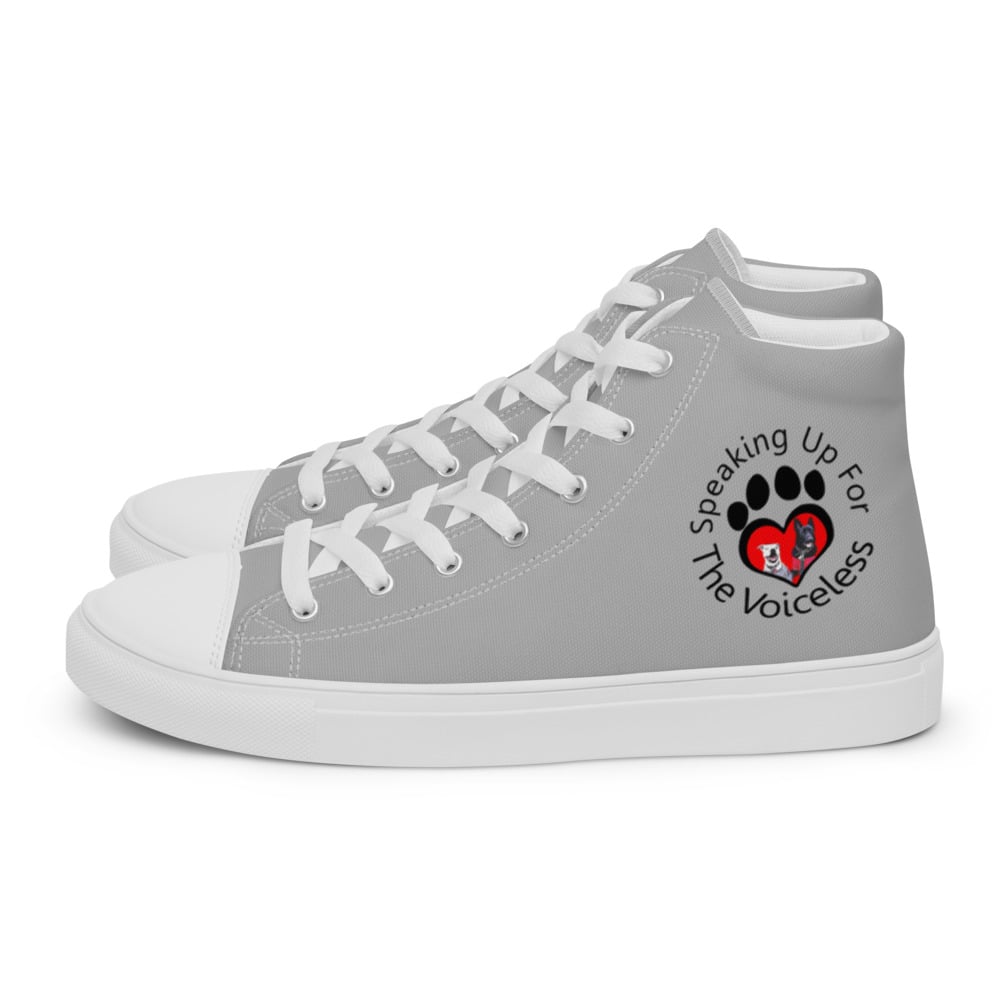 Image of Women’s Silver High Top Canvas Shoes