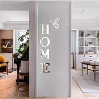 Image 2 of HOME Home Logo 3D Mirror Wall Sticker, Entrance Decoration, Home Decoration