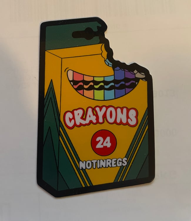 Notinregs Crayon Sticker NotInRegs Notinregs Crayon Sticker NotInRegs