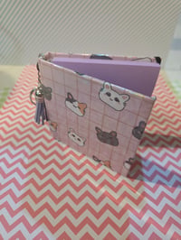 Image 1 of Cat Pink Sticky Note Cover — Cute Desk & School Notes