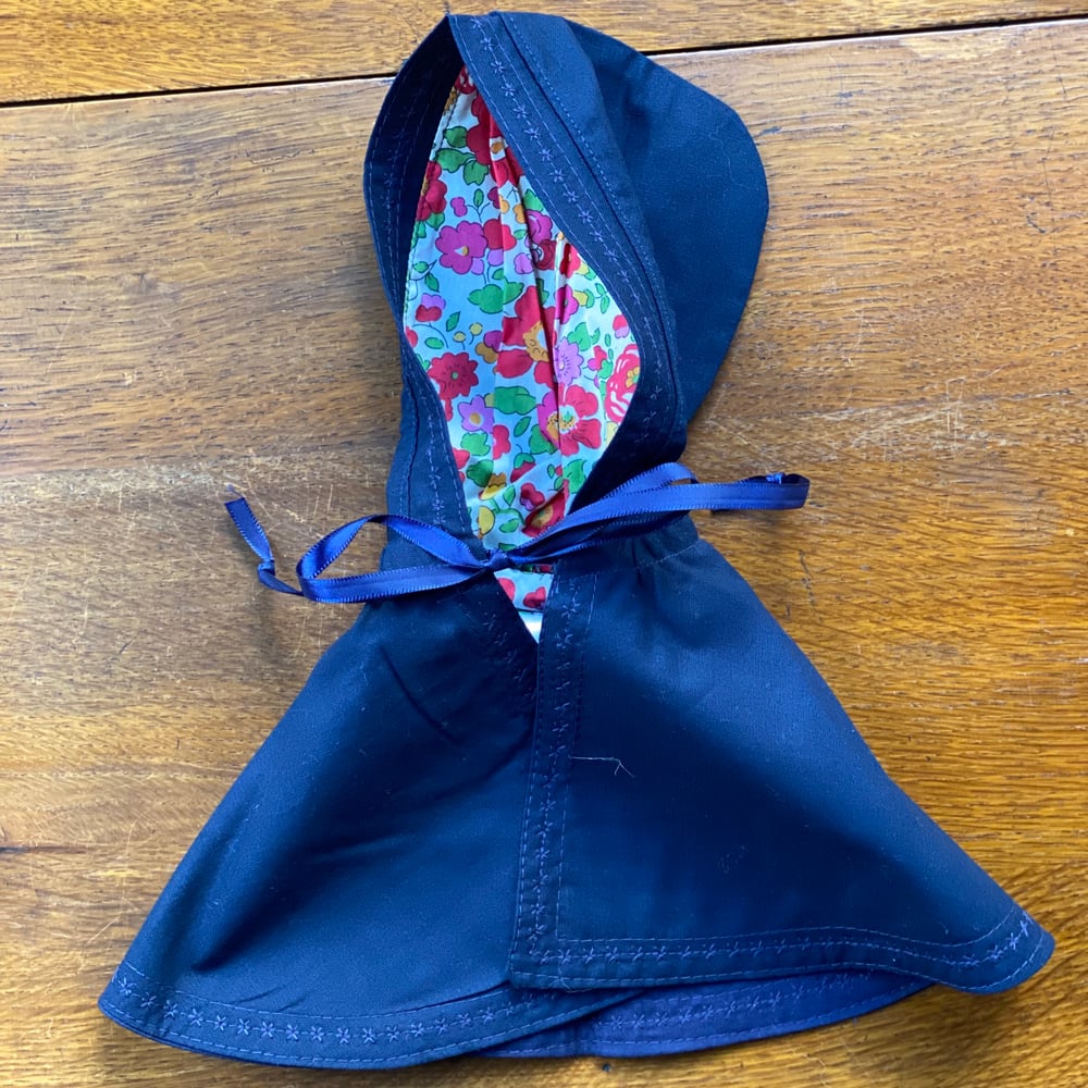 Image of Cotton Cape to suit 38cm Miniland Doll - Lined in Liberty Betsy Red