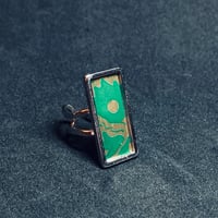 CRAFTED | Stainless Steel Adjustable Ring Liquid Death - Green