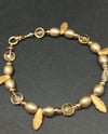 German Vermeil Citrine & Pearl Bracelet