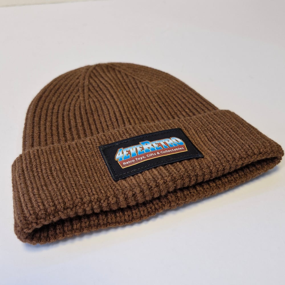 Image of 4eveRetro Retroverse Patch Knitted Beanie Hat