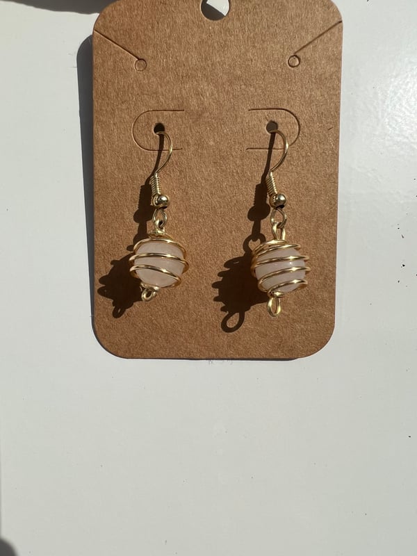 Image of Spiraled Gem Earrings 
