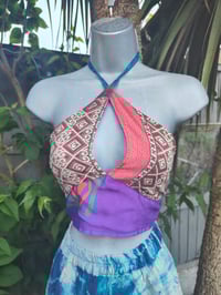 Image 2 of Reversible Top blue/multi colours