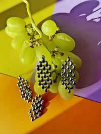 Image 2 of THICK LONG MESH STUD EARRINGS 