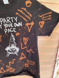Image 3 of Large Party At Your Own Pace Bleach Dye Shirt C11