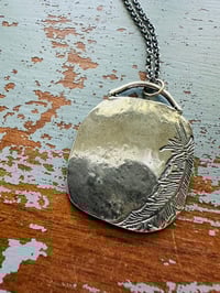 Image 1 of sterling Rumi for those who love quote necklace