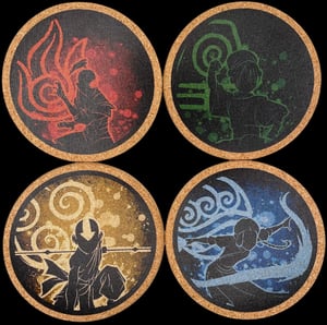 Avatar Elemental Coaster Set