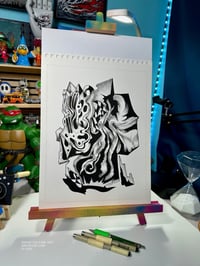 Image 2 of Ink on Paper Drawing - Encore