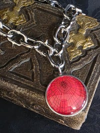 Image 1 of RED - Spiked - Arachne Chain - preserved web 3