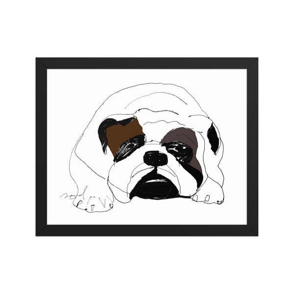 Image of BULLDOG FRAMED ART