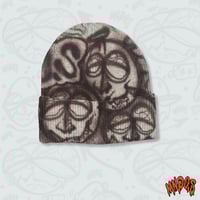 Image 2 of [MNGO.S] All overprint Knit Beanie - BROWN