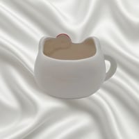 Image 4 of Hello Kitty 3D Sculpted Face Red Bow 18oz Oval Ceramic Collectible Coffee Mug