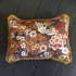 Japanese Gold Or Blue Crane Oblong Cushion Image 2