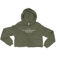 Image 4 of Officially licensed | Melissa Roehrich | Book Boyfriend | Cropped Hoodie | Printed