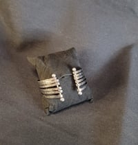 Image 2 of Bracelet - silver, hammered, 6 bangles