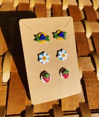 Image 1 of Fruit & Flower Earring Set