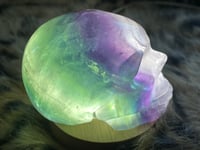 Image 3 of Rainbow Fluorite Crystal Skull #1965