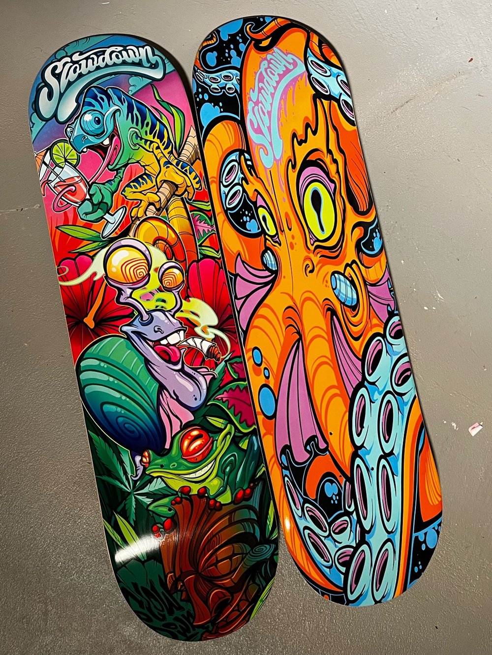 Both New Skate Decks Party And Octopus