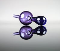 Image 2 of Transparent Gold Purple 25mm Bubble Cap