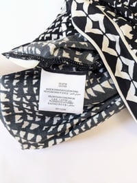 Image 7 of BCBGMAXAZRIA Y2K Sleeveless Halter Black & White Geometric SHIRT/Mini Dress