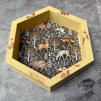 Image 2 of Brown Woodland Print Small Hexagon Dice Tray