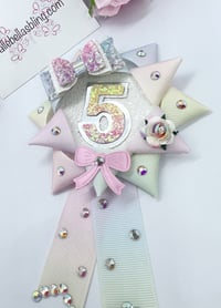 Image 2 of Pastel Rainbow Rosette