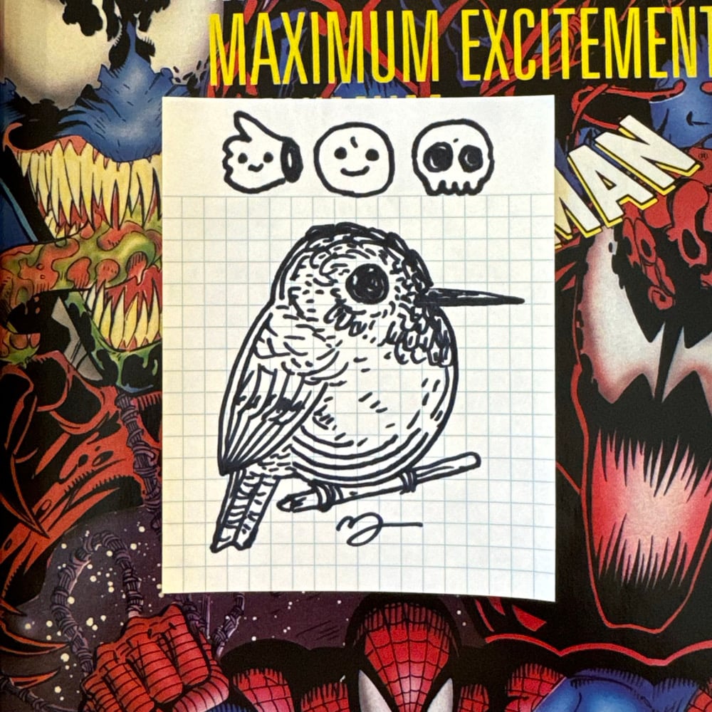 Image of Fat Bird Sharpie Sketch #150