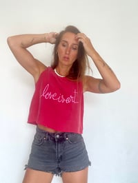 Image 4 of Top en soie "love"