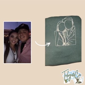 Image of Custom Outline Family Potrait Crewneck